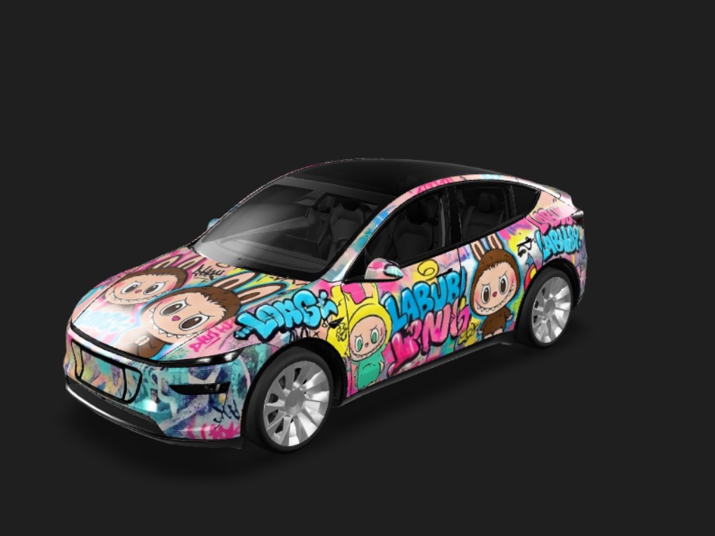 Labubu涂鸦主题风 Tesla Model Y 焕新版 (Performance) wrap - Labubu涂鸦主题...