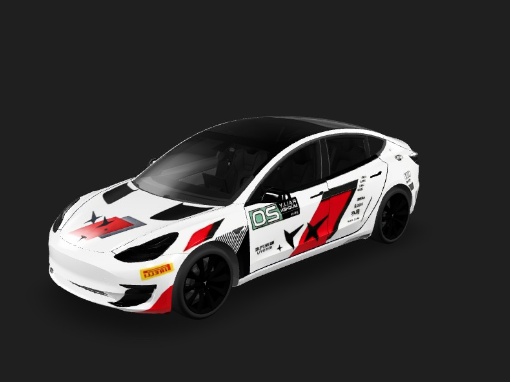 飞驰人生3 Tesla Model 3 wrap - DIY Sticker...