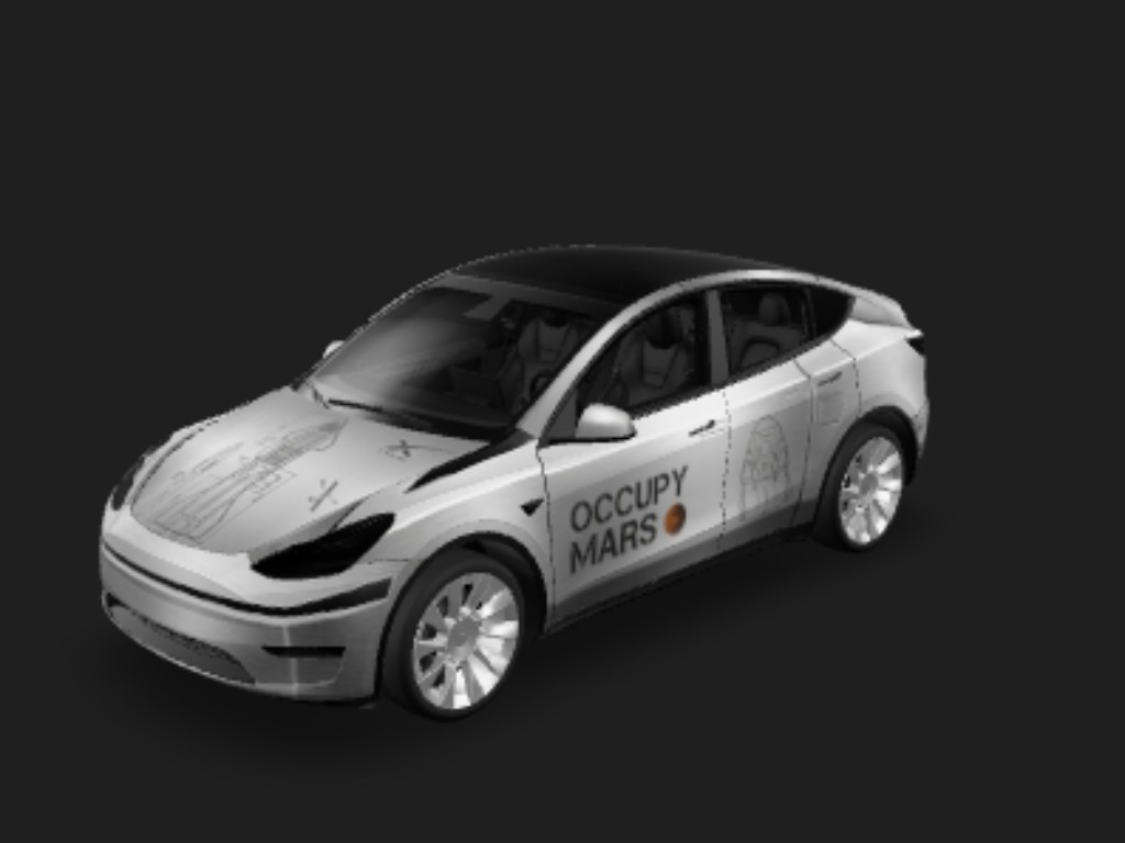 星际钢甲 Tesla Model Y wrap - spacex纯色
不锈钢车身...