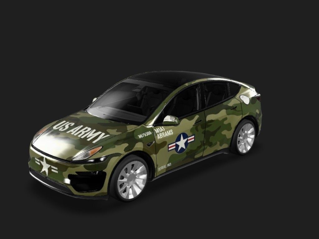 战术Y型 Tesla Model Y 焕新版 wrap - 美国军用车辆...