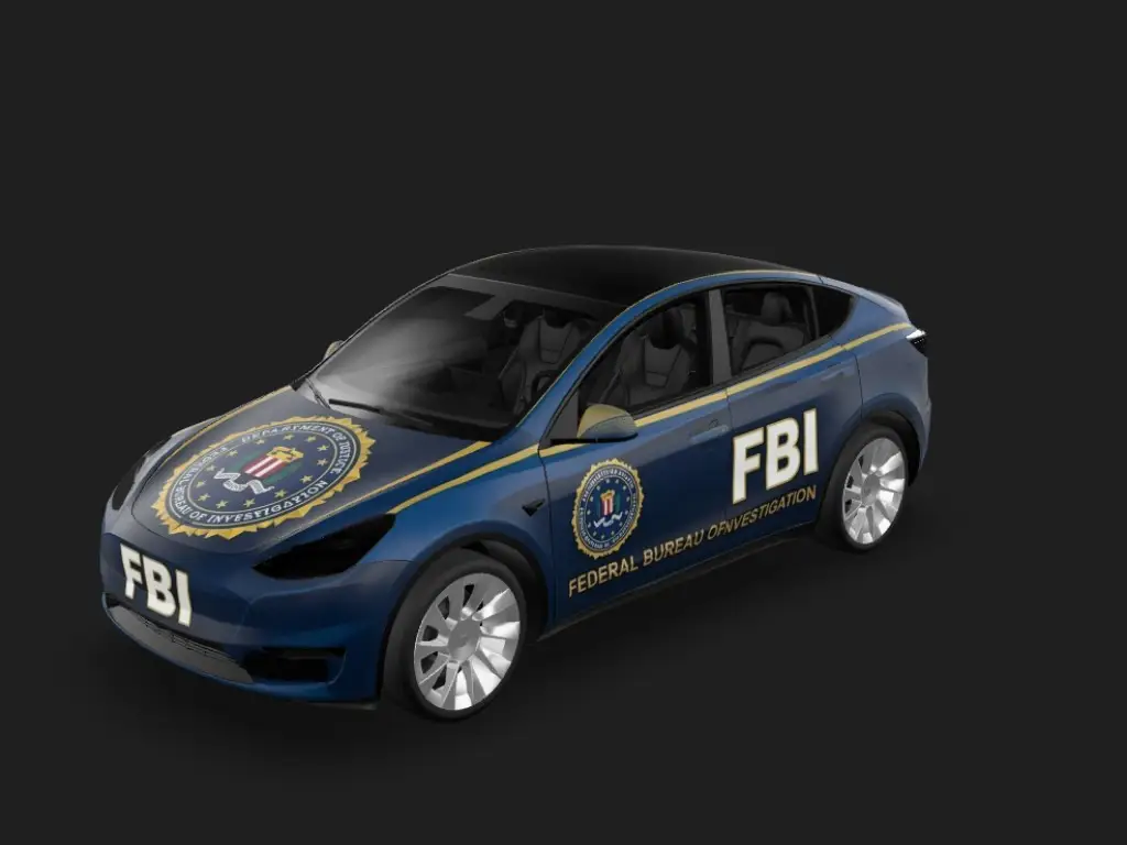 FBI 联邦特勤Y Tesla Model Y wrap - 美国FBI涂装...
